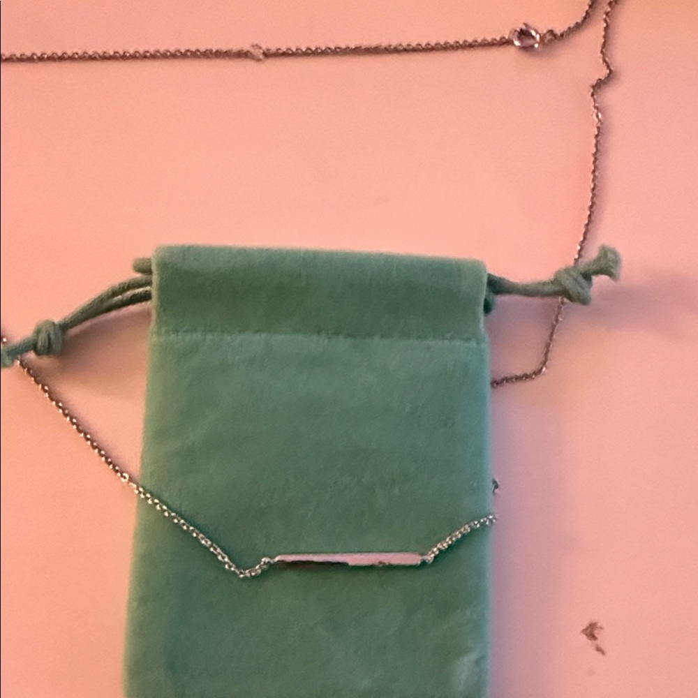 Elegant Silver Bar Necklace